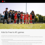 Complimentary AFL Tickets for Children (Ages 14 & Under) via NAB (Booking Fees may Apply)