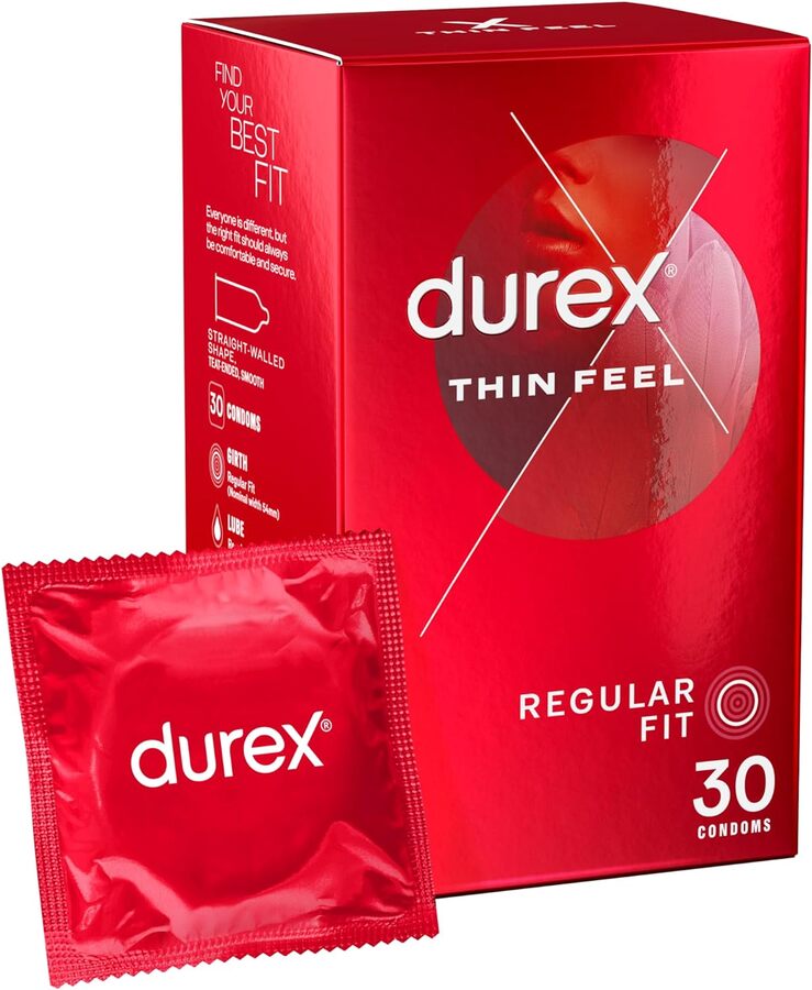 [Prime] Durex Thin Feel Latex Condoms Regular Fit, Pack of 30 $6.12 ($5 ...