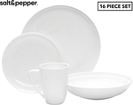 Salt & Pepper 16-Piece Edge Dinner Set - White $39 + Delivery ($0 with OnePass) @ Catch