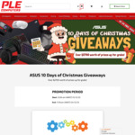 Win 10 Days of Christmas Giveaways Worth $2700 from PLE Computers & ASUS