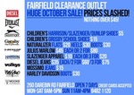 Footwear & Clothing Sales (Fairfield - MELB) - Huge October Sale - Nothing over $45