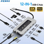 Fenvi 12 in 1 USB-C Hub (HDMI 4K-60Hz, M.2 NVMe/SATA, LAN, 3x USB 3.0 + More) US$22 (~A$33.73) Shipped @ Cutesliving AliExpress