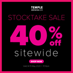 40% off Sitewide + $10 Shipping (Free over $100) or Free C&C (Brunswick East, VIC) @ Temple Brewing