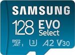 Samsung EVO Select 128GB MicroSD Memory Card + Adapter $16.81 (2 for $31.60) + Delivery ($0 with Prime) @ Amazon US via AU