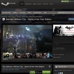 Batman Arkham City GOTY PC Steam Code $7.49 US/ $7.16 AU 75% off