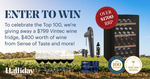 Win a Vintec C 35 Bottle Wine Fridge + Wine + $199 Gift Voucher + Wine Preservation System + Riedel Glasses from Wine Companion