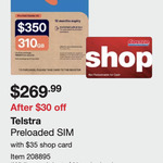 Telstra $350 Pre-Paid SIM (365 Days, 310GB Data) & Bonus $35 Shop Card for $269.99 In-Store Only @ Costco (Membership Required)