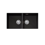 Oliveri Santorini Double Bowl Undermount Kitchen Sink (Black and White) W/O Overflow $799 Delivered @ Clifton Bathrooms