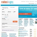 15% off Bookings at RatesToGo.com