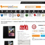 Extended Deal: Asus Google Nexus 7 Tablet WIFI 16GB Manufacturer Refurbished for $179 DELIVERED