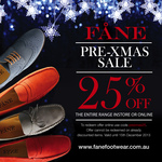 Fane Footwear Pre-Xmas Sale - 25% off Entire Range
