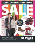Myer's Biggest Stocktake Sale Up to 60% Off.