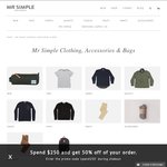 Mr Simple Online- Spend $250 and Get 50% off