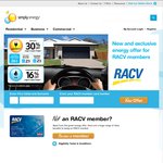 Simply Energy - Save up to 30% for Electricity/16% for Usage & Supply Charges (RACV Members) (VIC)