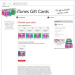 20% off iTunes Gift Cards Excludes Variable and $20 Cards at Target. Ends 18th Feb. No Rainchecks