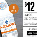 60% off Acqua Panna Natural Mineral Water 1L 12pk $12 @ My Dan Murphy's
