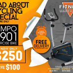 Tempo B901 Exercise Bike $250, Free Delivery Adelaide Metro - in Store Only @ Fitness Warehouse