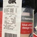 Kmart Urban Rug Blue - Size 1.33m X 1.60m - $9 (in-Store Lidcombe NSW)