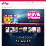 Buy 3x Marked Kelloggs Cereal Packs, Claim an HD Movie from Google Play Store (8 to Choose from)