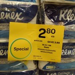 Kleenex Cottonelle White Toilet Rolls 8 Pack $2.80 @ Woolworths Gordon NSW ($0.19 Per 100)