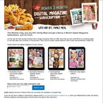 FREE 3 Months Subscription to Digital Magazine with Any Family Meal Purchased @ KFC