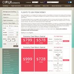 Fiji Airlines: Return Flights to LA - SYD $799 (Kids $578), BNE $799 (Kids $581) Via Nadi