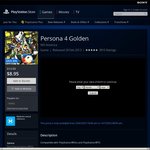 Persona 4 Golden PS Vita $8.95 AU PS Store