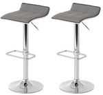 Set of 2 Naples Fabric Barstools - Grey for $52.72 Delivered down from $199.00 @ GraysOnline eBay
