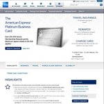 AmEx Platinum Business Charge Card: 100,000 Bonus Membership Rewards Points + Unlimited Global Lounge Access ($1,500 Annual Fee)