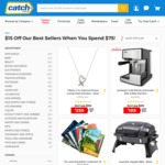 $15 off When You Spend $75 @ Catch