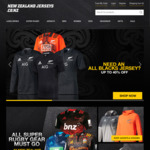 Up to 60% off All Blacks, 80% off Super Rugby, 80% off British & Irish Lions Rugby Gear. + $12.50 NZD Shipping @ NZJerseys