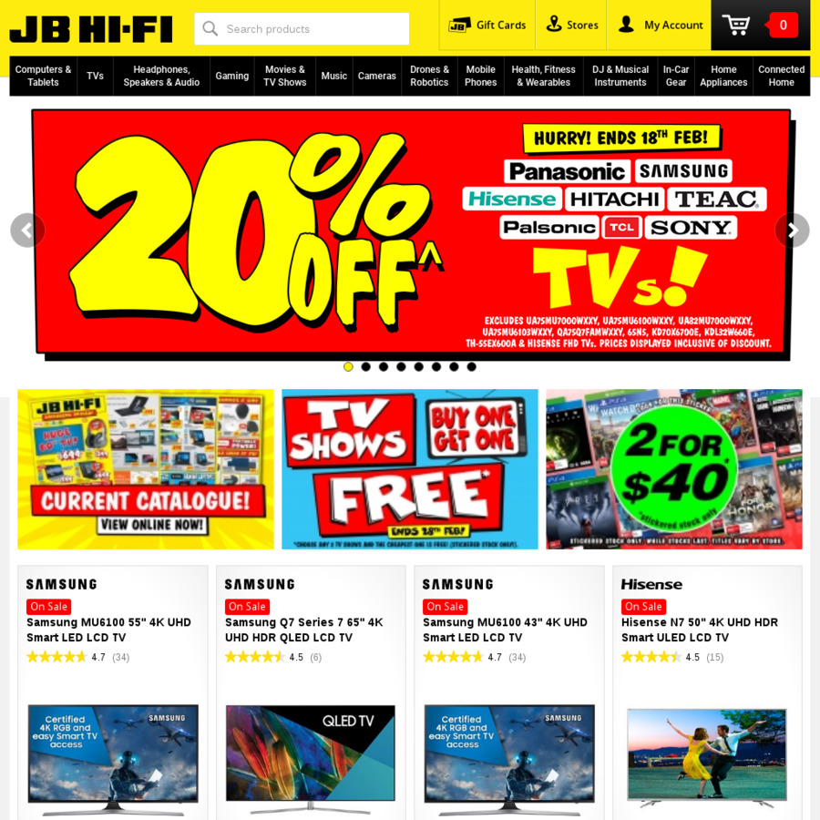 20% off TVs at JB Hi-Fi: Hisense N7 55
