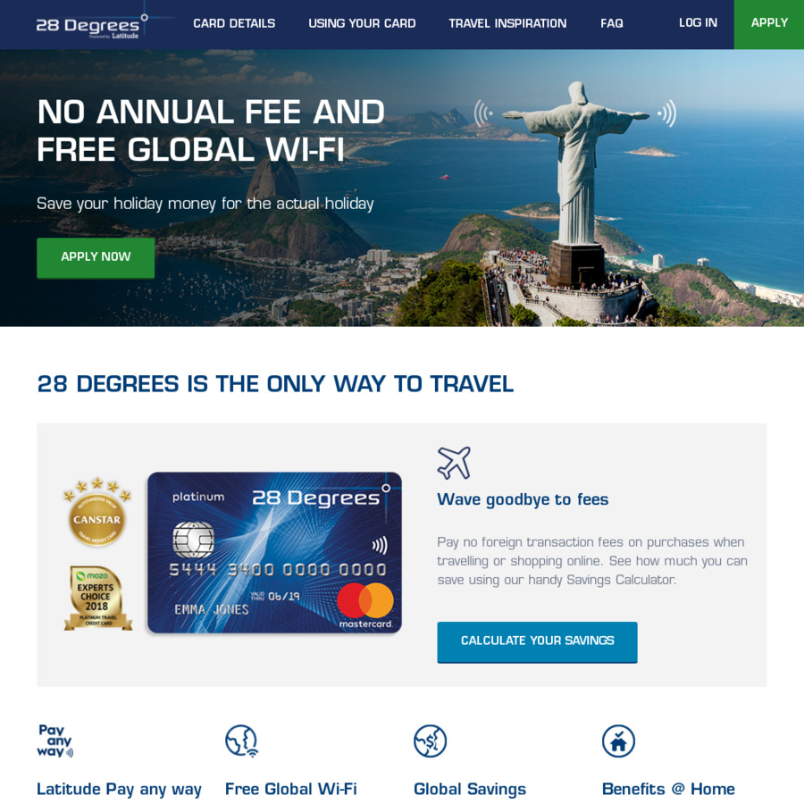 28 degrees card notify overseas travel