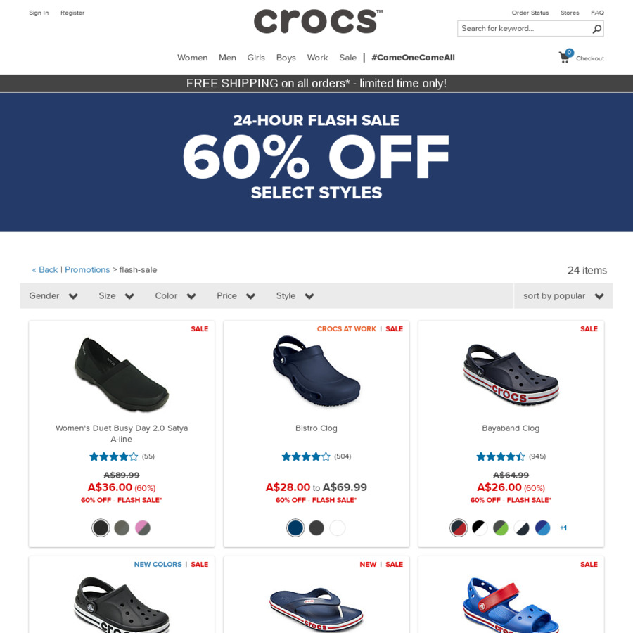 crocs 60 off