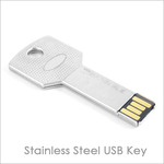 Stainless Steel USB KEY - 4GB: $9.95, 8GB: $17.50, 16GB: $35.00