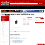 Apple iPad Wi-Fi 128GB - Silver (6th Gen, 2018) $539.10 + Delivery (AU Stock) @ Megabuy (Price Beat @ OW)