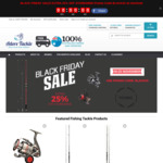 Black Friday Sale - Extra 25% off All Fishing Gear - Store Wide and Free Shipping @ Adore Tackle