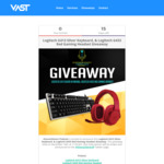 Win a Logitech G413 Silver Keyboard & Logitech G433 Red Gaming Headset from Vast