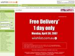 Free Delivery from WishList on 30 April, One Day Only