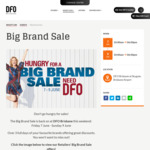 DFO Big Brand Sale (in-Store Only) @ DFO Brisbane, Homebush NSW and South Wharf Vic 