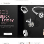Pandora 20% off Black Friday Sale Online or in-Store. Exclusions Apply