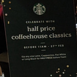 [NSW] 50% off Classics Before 11am @ Starbucks Castle Hill
