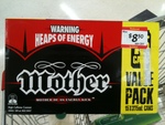 Mother Energy Drink - 15x 375ml Cans for $8.50 @ Coles