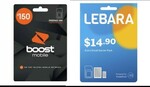 for boost sim $150 current user buy bundle deal $15 lebara sim (1 month ) and $150 boost sim (12 month )cost $148 for 13 month