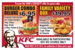 KFC Meal Deals -  Burger Deluxe Combo $6.95 / Family Variety Box $19.95 (VIC Stores Only)