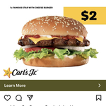 [VIC] Famous Star with Cheese Burger Combo (Small) for $5 at Carls Jr