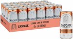 Cascade 24 x 200ml: LLB, Lime & Soda Water, Ginger Beer or Tonic Water $13.20 ($11.88 S&S) + Del ($0 Prime/ $39+) @ Amazon AU