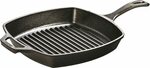 Lodge 10.5 Inch Cast Iron Grill Pan with Helper Handle, Black $38.19 + Delivery (Free with Prime & $49 Spend) @ Amazon US via AU