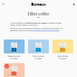 50% off Filter Coffee: 250g Bags from $10 + Delivery (Free Delivery with $30 Spend) @ Bureaux
