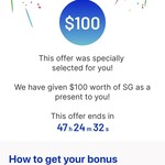Bonus US$100 Worth of SG (Crypto) on US$30 Spend @ Socialgood